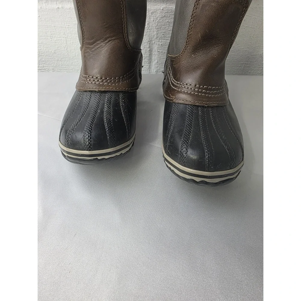 Sorel Women's 6 Gray Slimpack‎ Tall Equestrian Riding Rain Duck Boot Brown